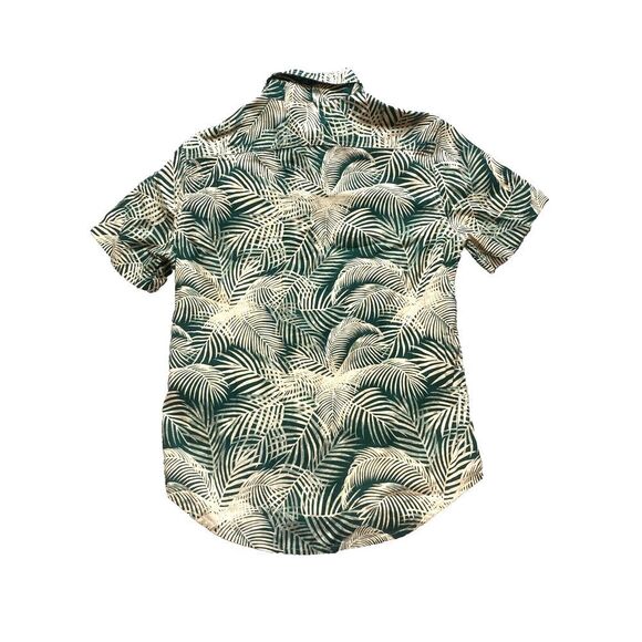 Levis Shirt Adult Small Green Standard Fit AOP Tropical Hawaiian Aloha Mens - Picture 7 of 10